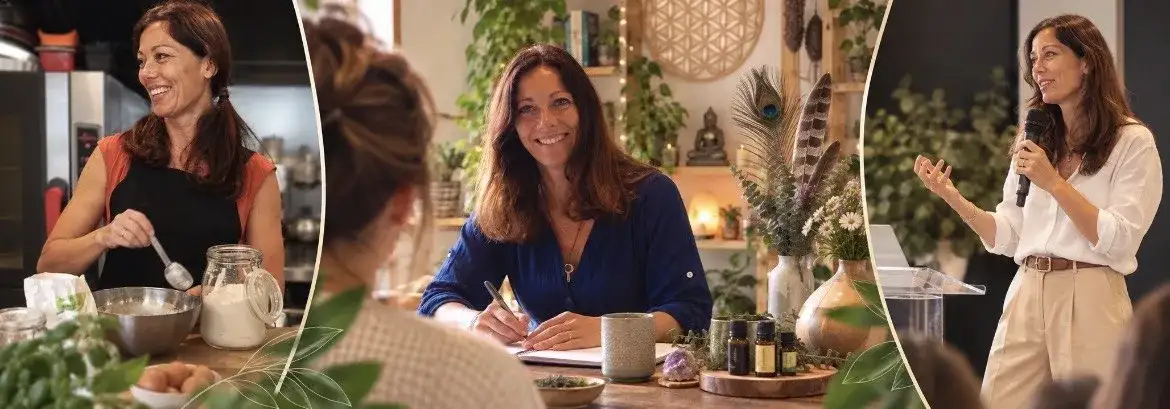 Trois facettes du métier de Frédérique Barral : la cuisine, l'écriture et la transmission en conférence